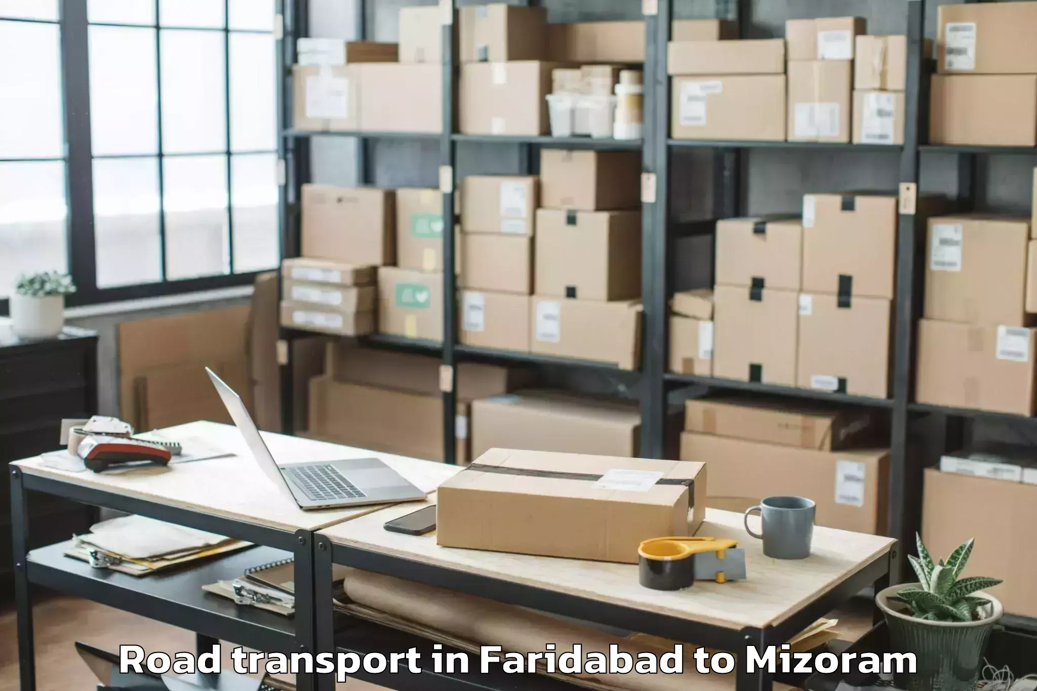 Hassle-Free Faridabad to Khawzawl Road Transport